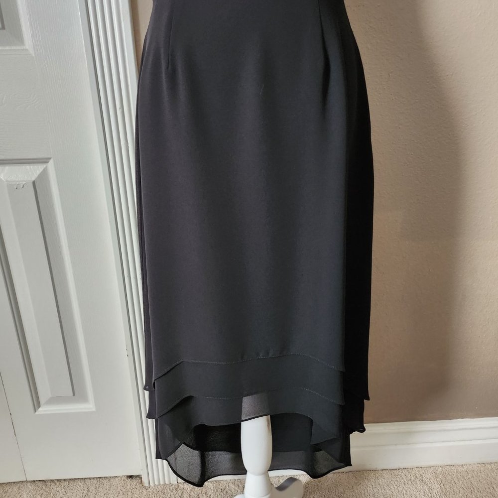 Dawn Joy Black Uneven Long Skirt Size 8